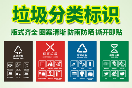 垃（lā）圾分類（lèi）標識貼紙