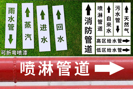 管道標識鏤空（kōng）噴字模板